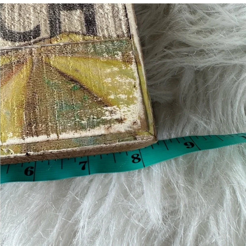 The Cure For Anything Is The Beach Wood Block Sign Coastal Decor 8x6 Distressed